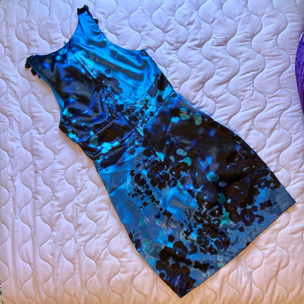 B. Darlin Blue Juniors Cocktail Dress - Picture 2 of 15